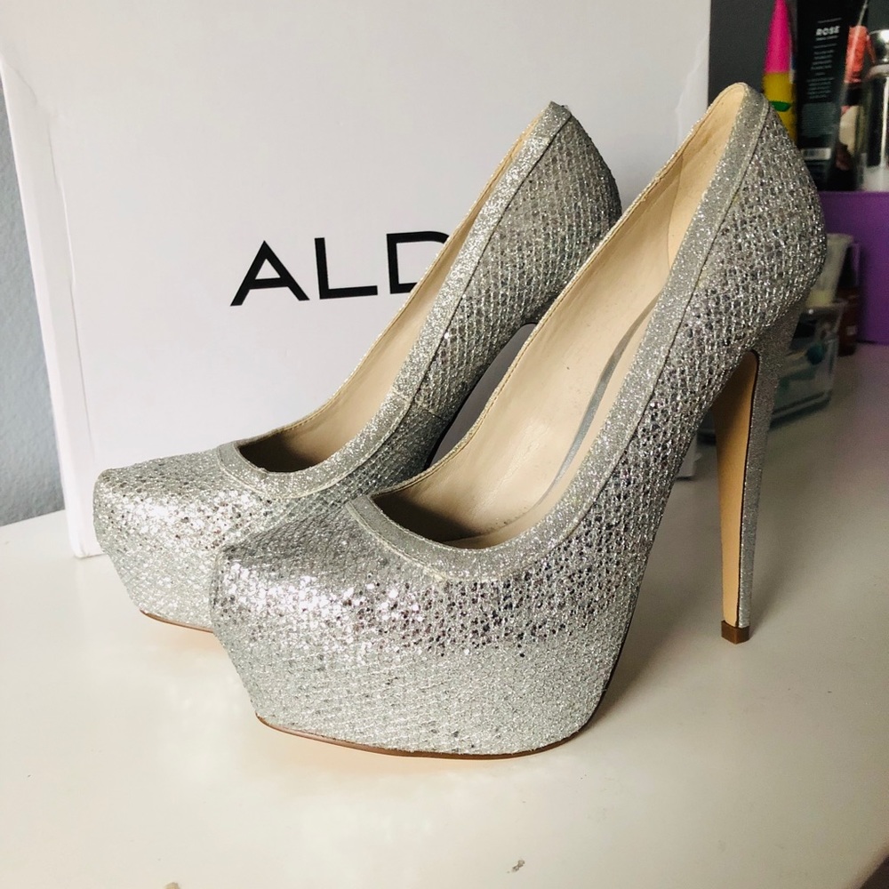 ALDO Platform Heels- Glitter